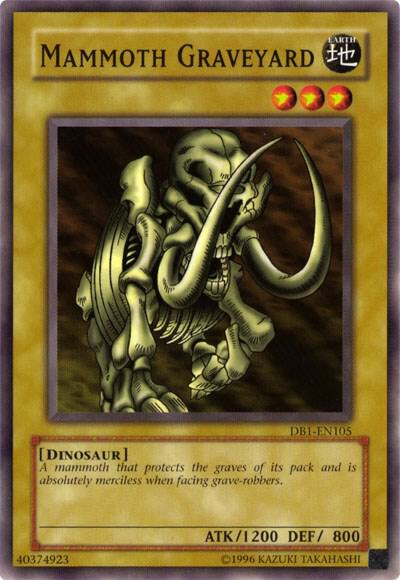 Mammoth Graveyard DB1-EN105 card from Dark Beginning 1