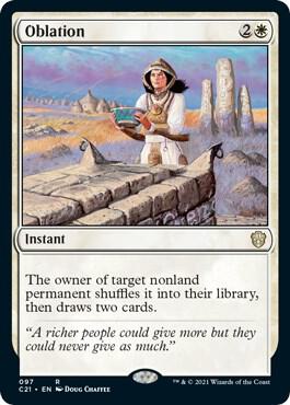Oblation 97 card from Commander 2021