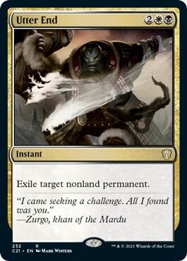 Utter End 232 card from Commander 2021
