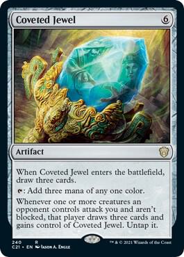 Coveted Jewel 240 card from Commander 2021