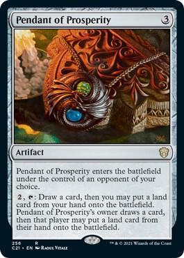 Pendant of Prosperity 256 card from Commander 2021