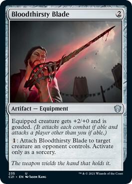 Bloodthirsty Blade 235 card from Commander 2021