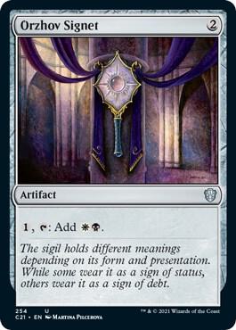Orzhov Signet 254 card from Commander 2021
