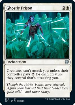 Ghostly Prison 92 card from Commander 2021