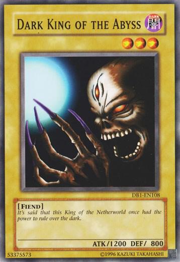 Dark King of the Abyss DB1-EN108 card from Dark Beginning 1