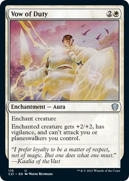 Vow of Duty 110 card from Commander 2021