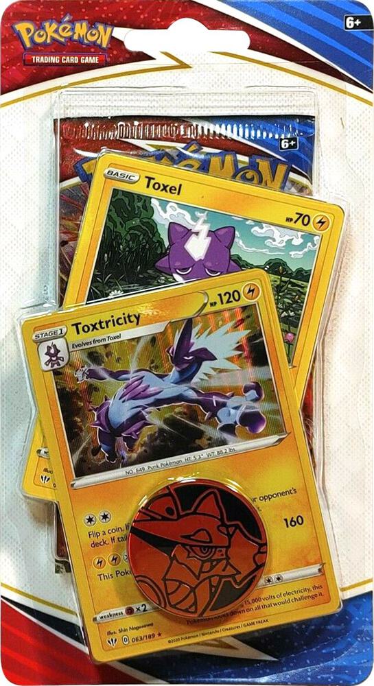 Battle Styles Premium Checklane Blister [Toxtricity] card from SWSH05: Battle Styles