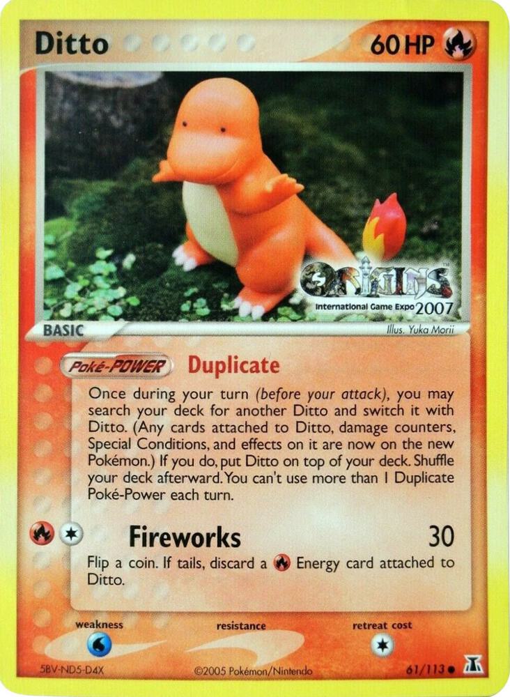 Ditto (Origins International Game Expo 2007) 61/113 card from Nintendo Promos