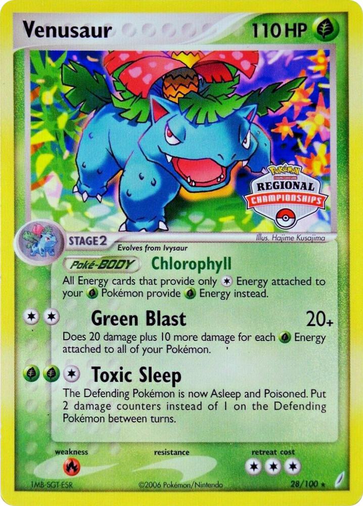 Venusaur - 28/100 (Regional Championships) 028/100 card from League & Championship Cards