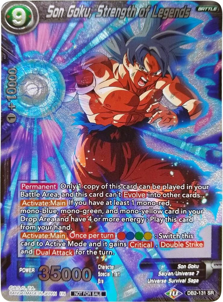 Son Goku, Strength of Legends (Player's Choice) DB2-131 card from Promotion Cards