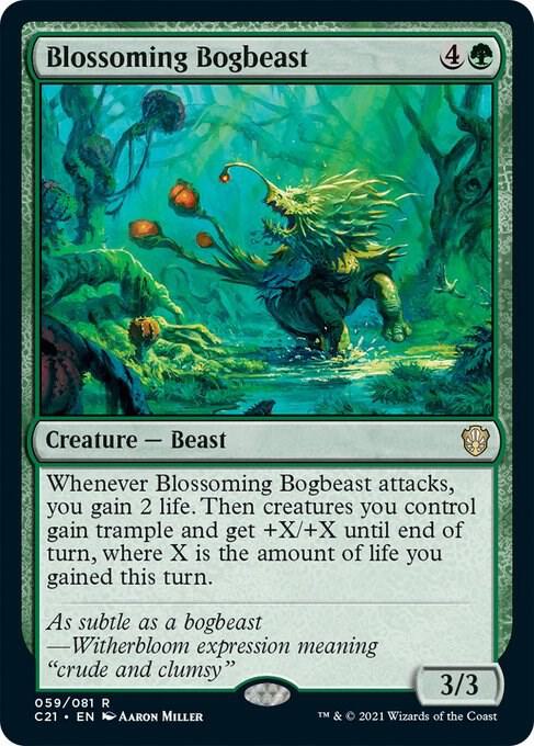 Blossoming Bogbeast 59 card from Commander 2021