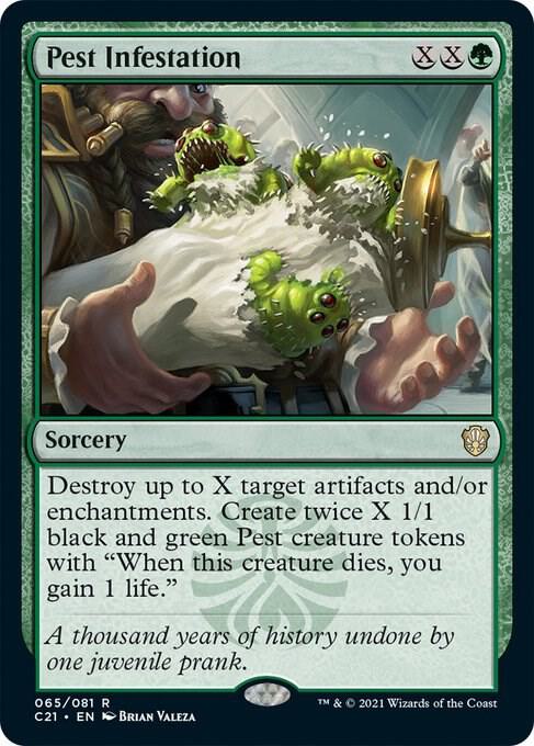 Pest Infestation 65 card from Commander 2021