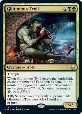 Gluttonous Troll 218 card from Commander 2021