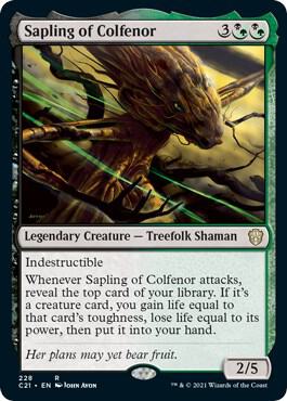 Sapling of Colfenor 228 card from Commander 2021