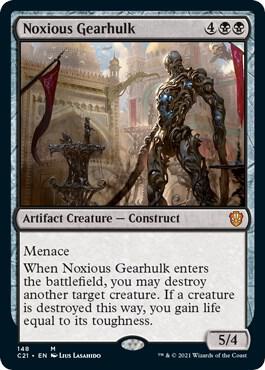 Noxious Gearhulk 148 card from Commander 2021