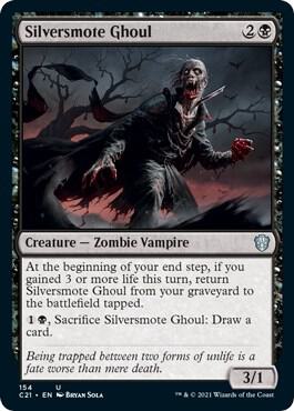 Silversmote Ghoul 154 card from Commander 2021