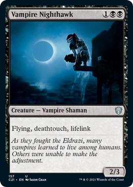 Vampire Nighthawk 157 card from Commander 2021