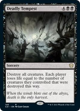 Deadly Tempest 140 card from Commander 2021