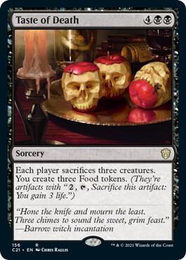Taste of Death 156 card from Commander 2021