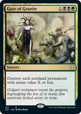 Gaze of Granite 217 card from Commander 2021