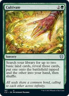 Cultivate 187 card from Commander 2021