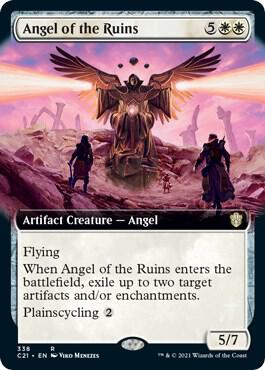 Angel of the Ruins (Extended Art) 338 card from Commander 2021