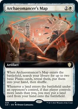 Archaeomancer's Map (Extended Art) 339 card from Commander 2021