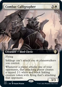 Combat Calligrapher (Extended Art) 341 card from Commander 2021