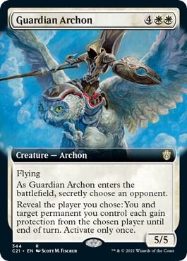 Guardian Archon (Extended Art) 344 card from Commander 2021