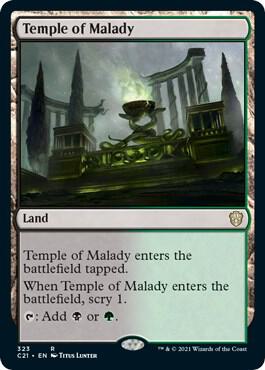 Temple of Malady 323 card from Commander 2021
