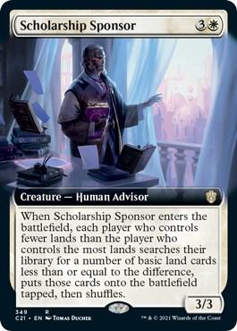 Scholarship Sponsor (Extended Art) 349 card from Commander 2021