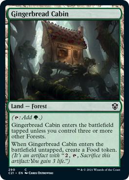 Gingerbread Cabin 290 card from Commander 2021