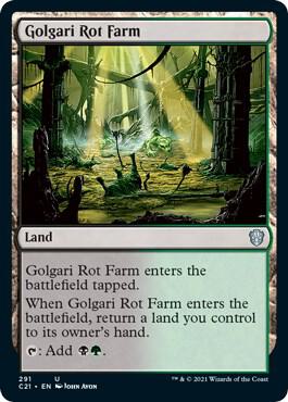 Golgari Rot Farm 291 card from Commander 2021