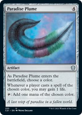 Paradise Plume 255 card from Commander 2021
