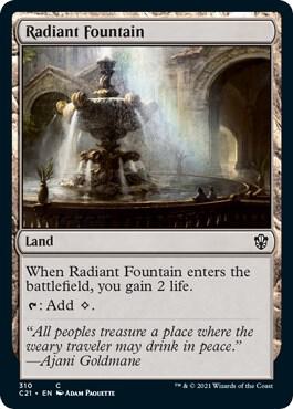 Radiant Fountain 310 card from Commander 2021