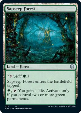 Sapseep Forest 313 card from Commander 2021