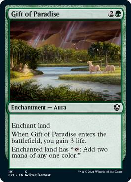 Gift of Paradise 191 card from Commander 2021