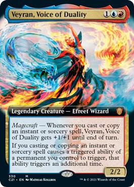 Veyran, Voice of Duality (Extended Art) 330 card from Commander 2021