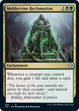 Moldervine Reclamation 225 card from Commander 2021