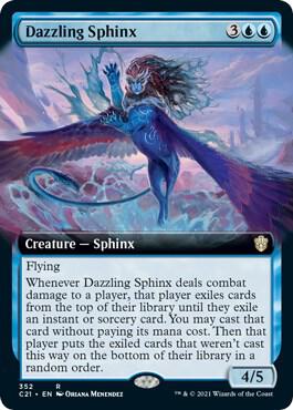 Dazzling Sphinx (Extended Art) 352 card from Commander 2021