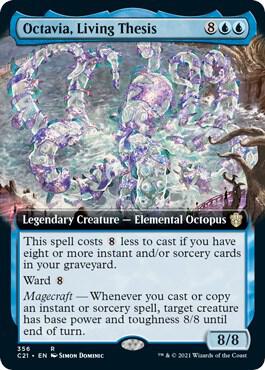 Octavia, Living Thesis (Extended Art) 356 card from Commander 2021