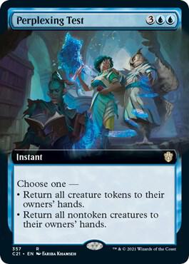 Perplexing Test (Extended Art) 357 card from Commander 2021