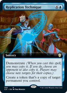 Replication Technique (Extended Art) 358 card from Commander 2021