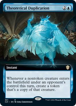 Theoretical Duplication (Extended Art) 361 card from Commander 2021