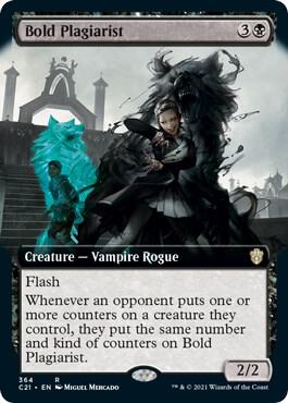 Bold Plagiarist (Extended Art) 364 card from Commander 2021