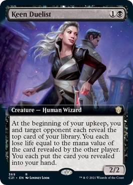 Keen Duelist (Extended Art) 369 card from Commander 2021