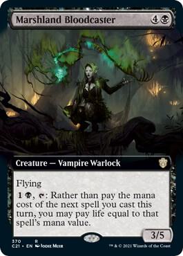 Marshland Bloodcaster (Extended Art) 370 card from Commander 2021