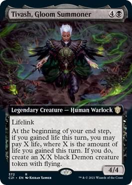 Tivash, Gloom Summoner (Extended Art) 372 card from Commander 2021