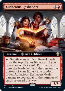 Audacious Reshapers (Extended Art) 374 card from Commander 2021