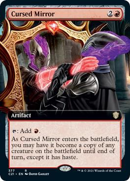 Cursed Mirror (Extended Art) 377 card from Commander 2021